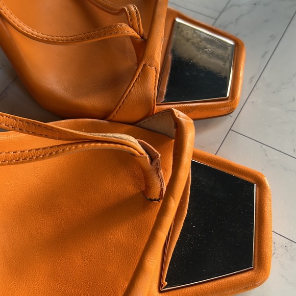 Schutz Vikki Strappy Stiletto (Bright Orange) - Picture 4 of 10